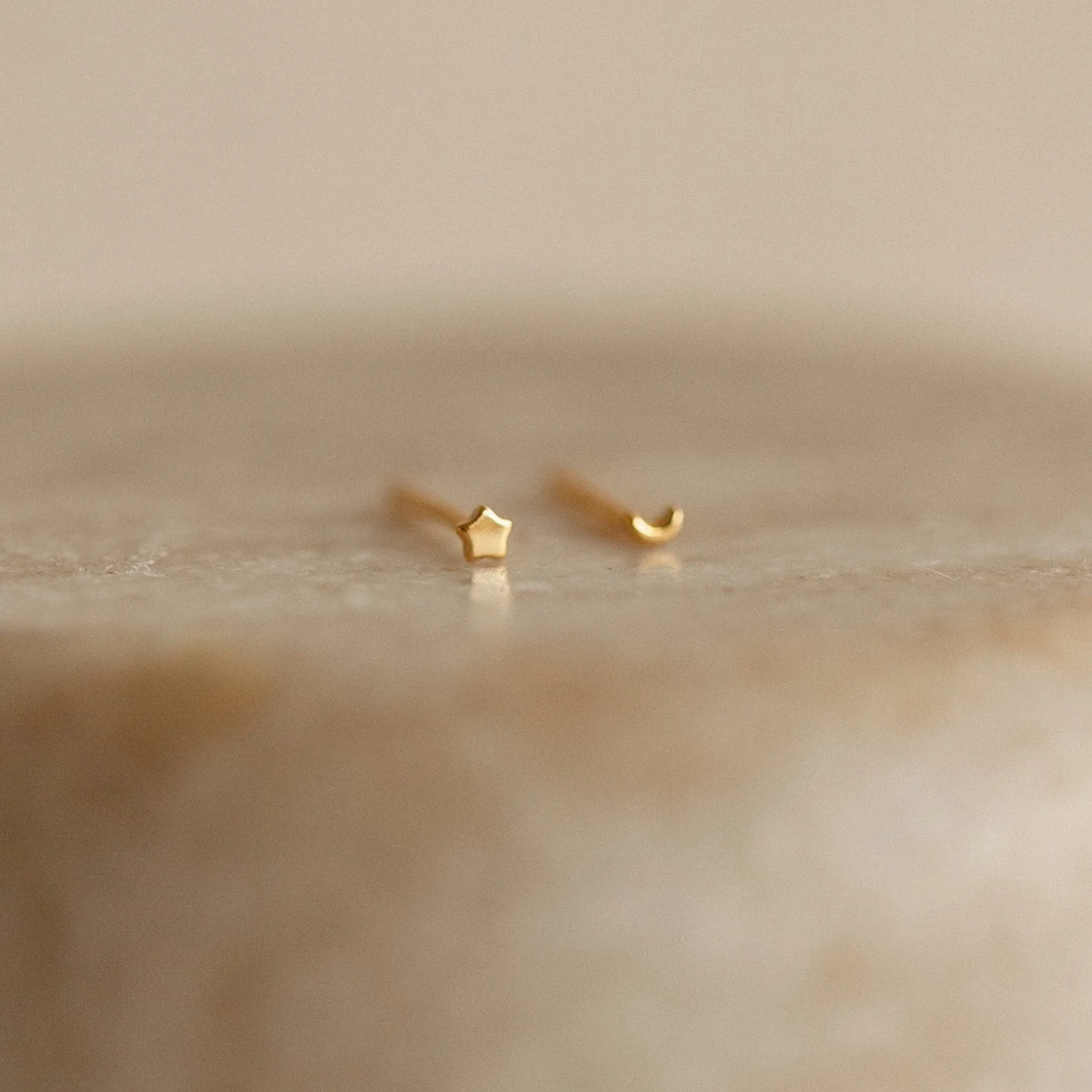 Tiny Moon & Star Studs - Image 3