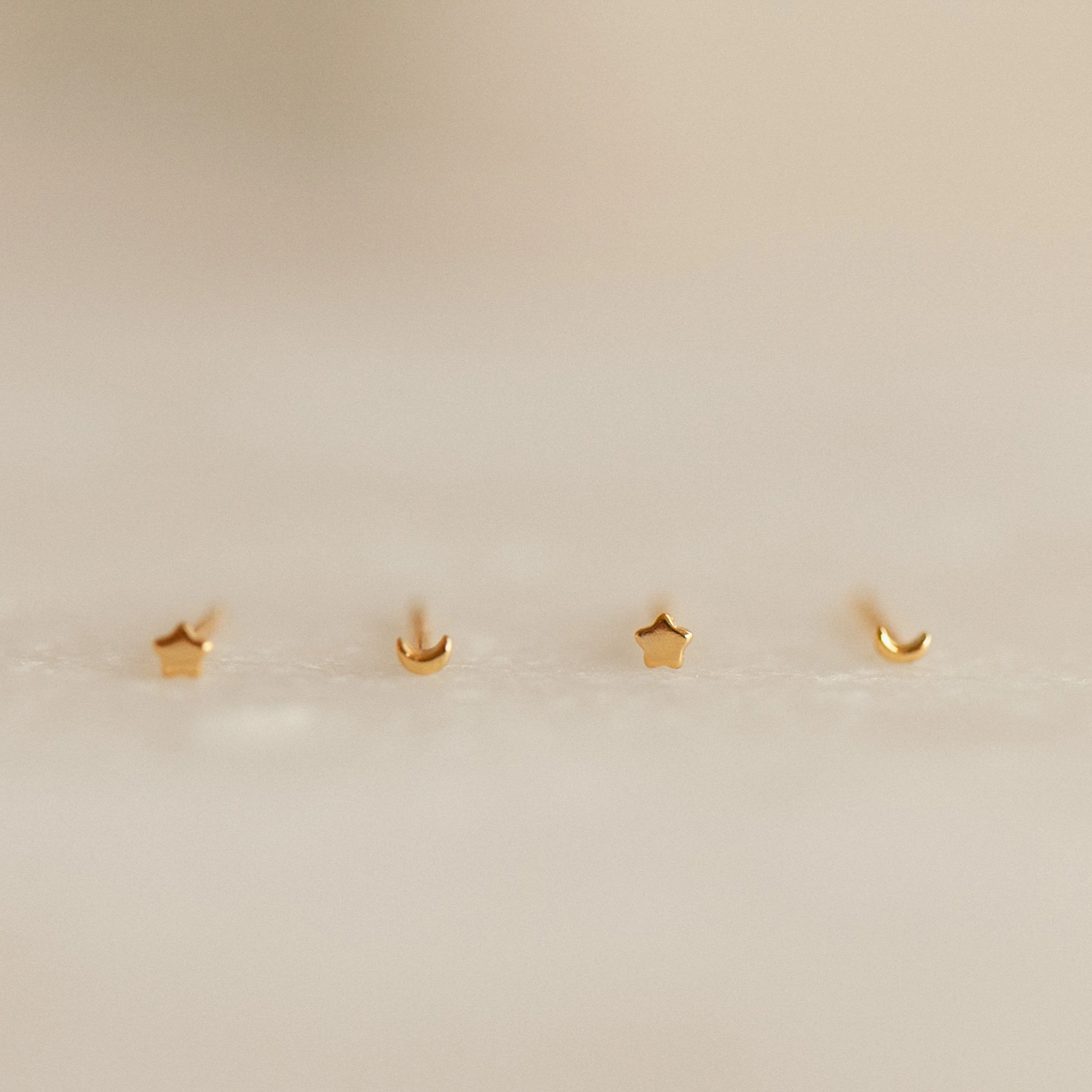Tiny Moon & Star Studs - Image 7