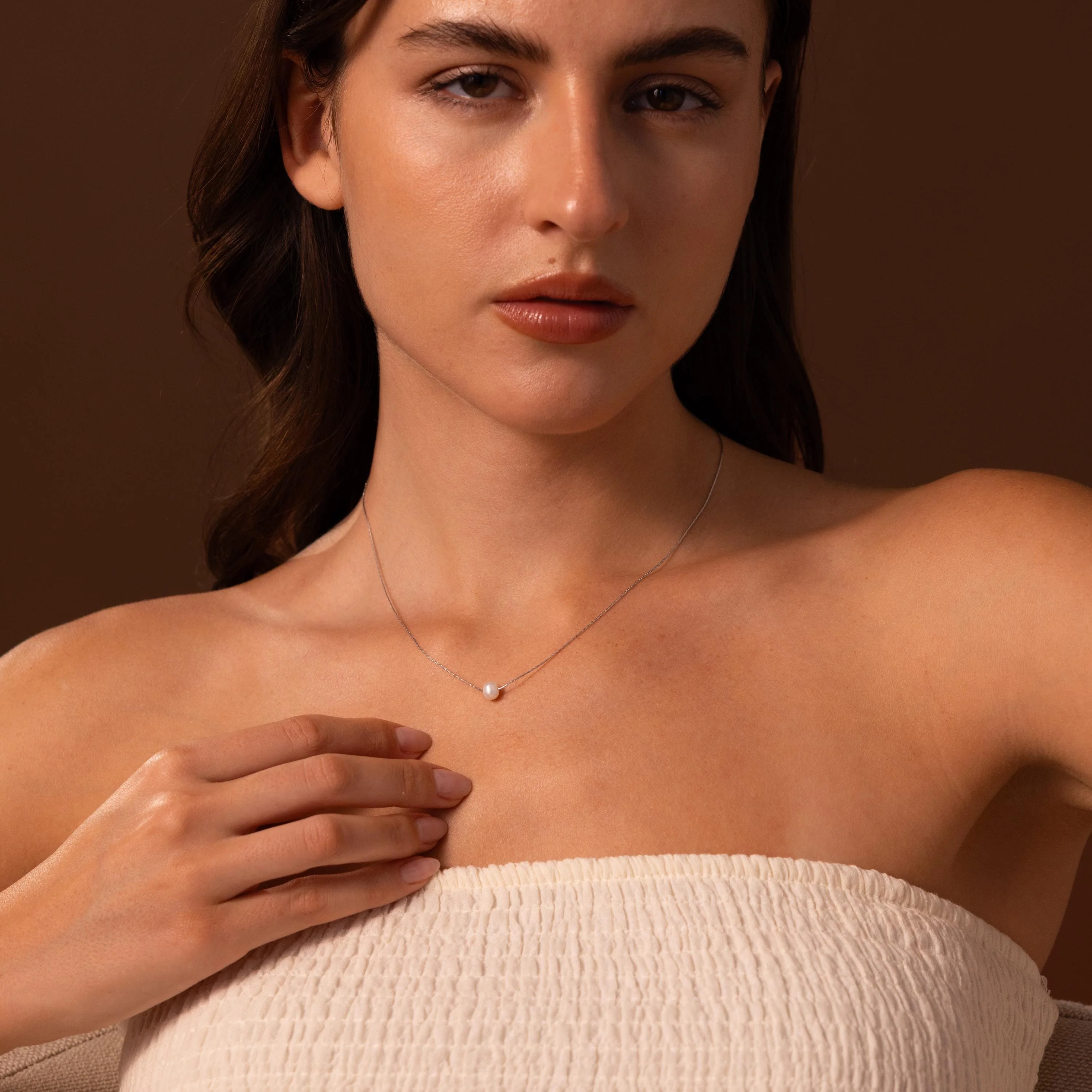 Tiny Pearl Dot Necklace - Image 8