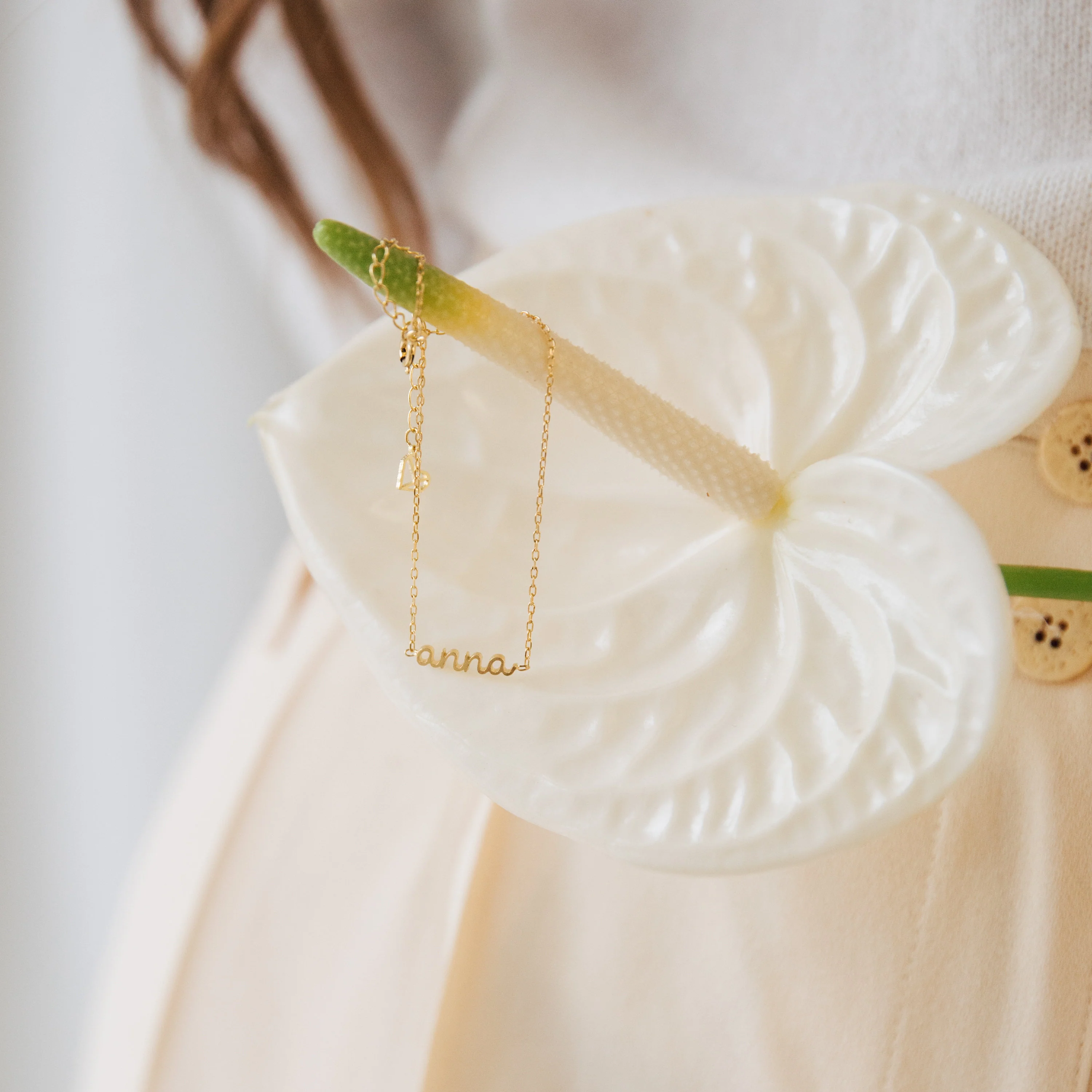 Petite Tiny Name Necklace - Image 4