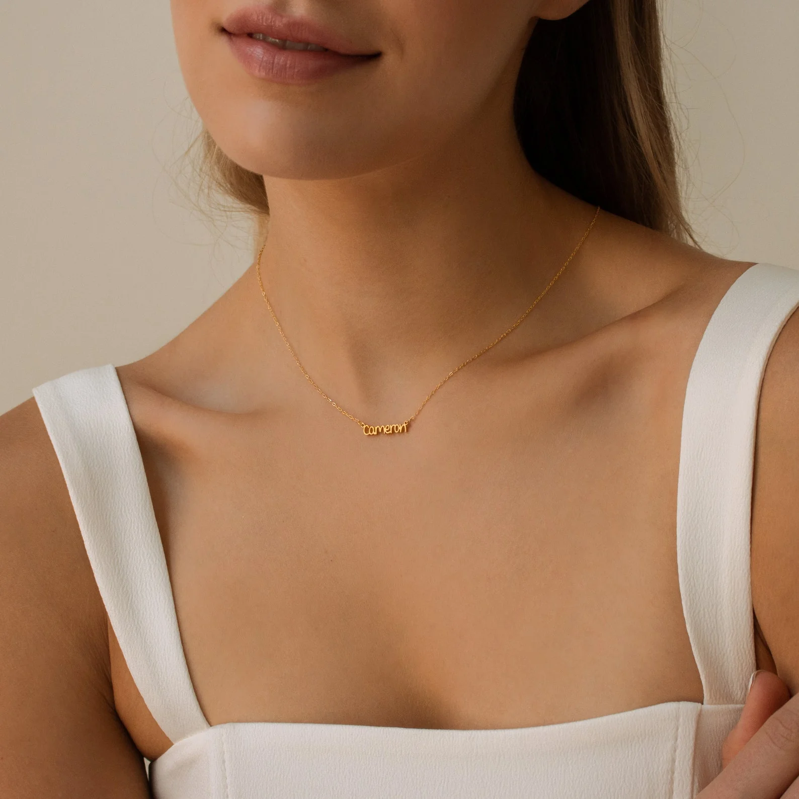 Tiny Preppy Name Necklace - Image 2