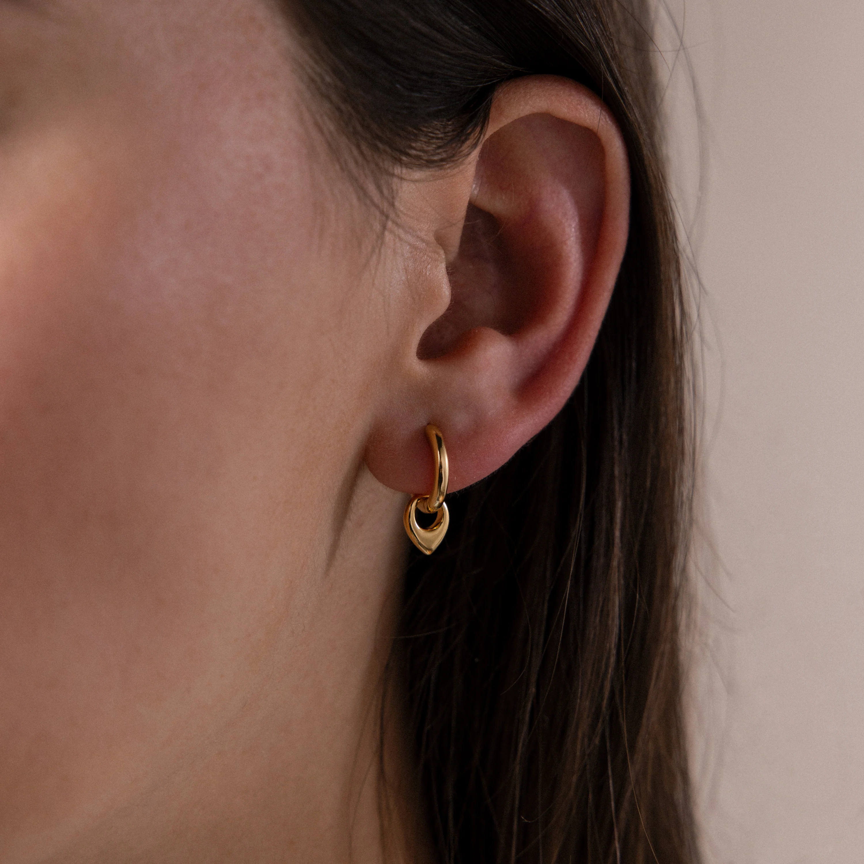 Tiny Teardrop Huggies - Image 3