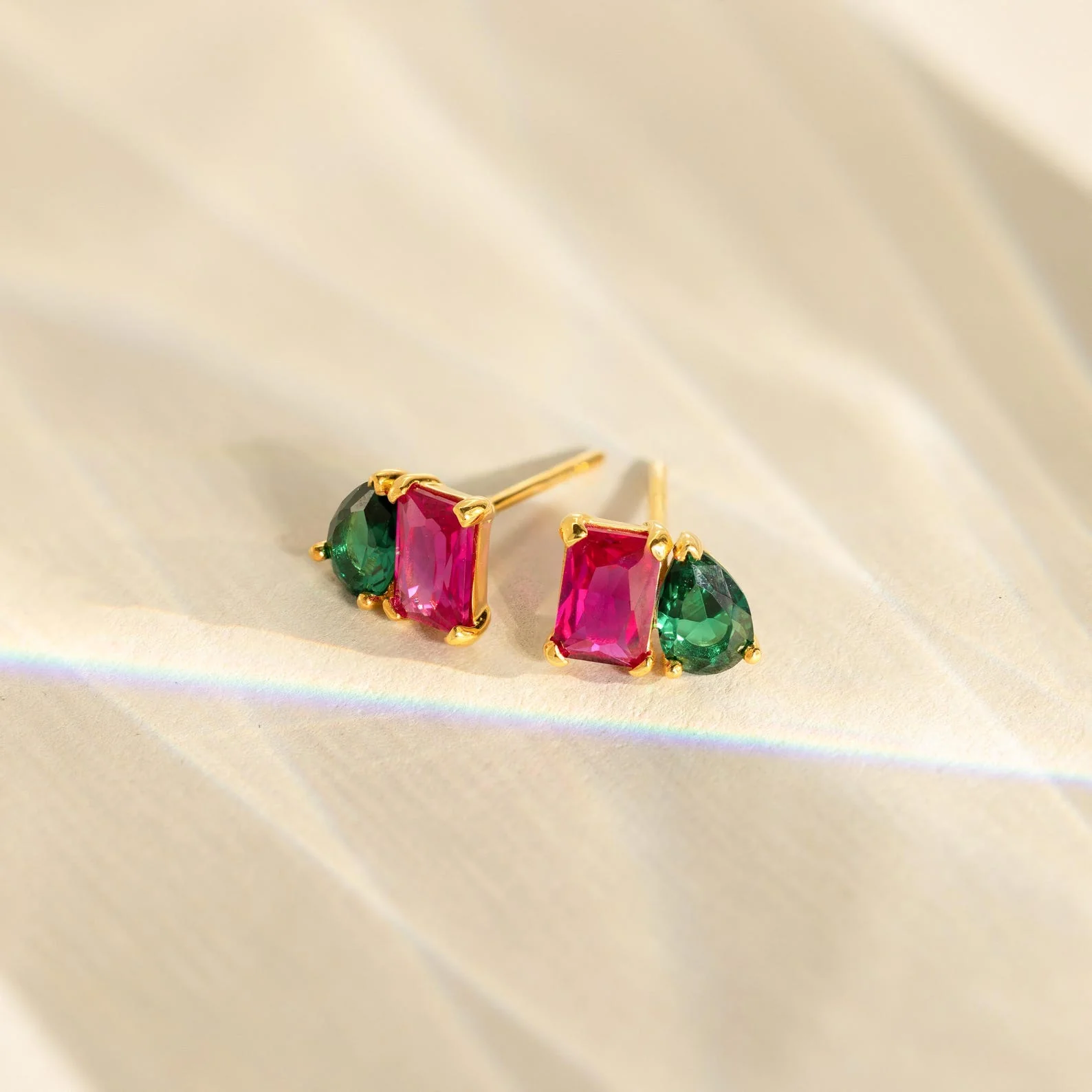 Toi et Moi Birthstone Earrings - Image 2