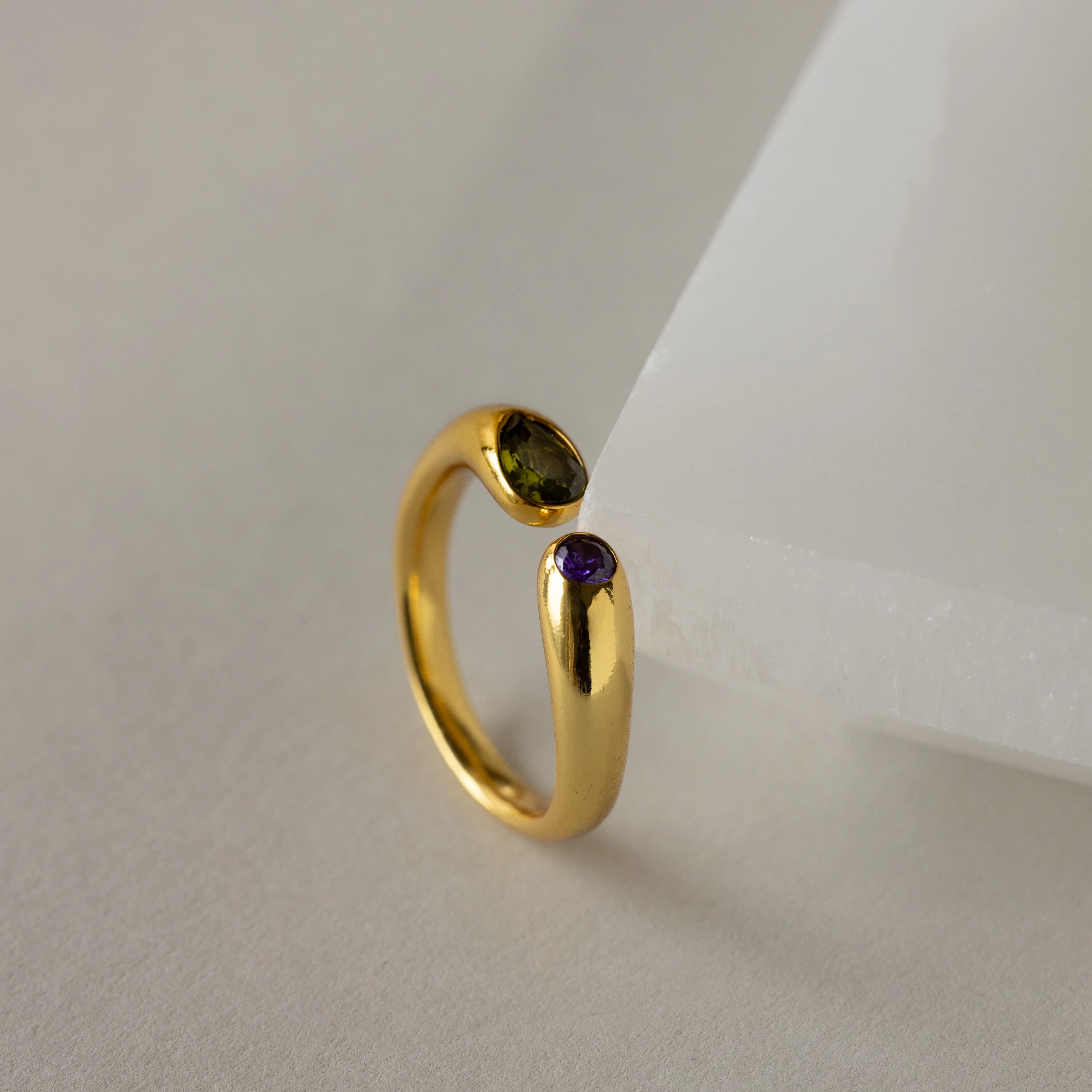 Toi et Moi Birthstone Signet Ring - Image 7