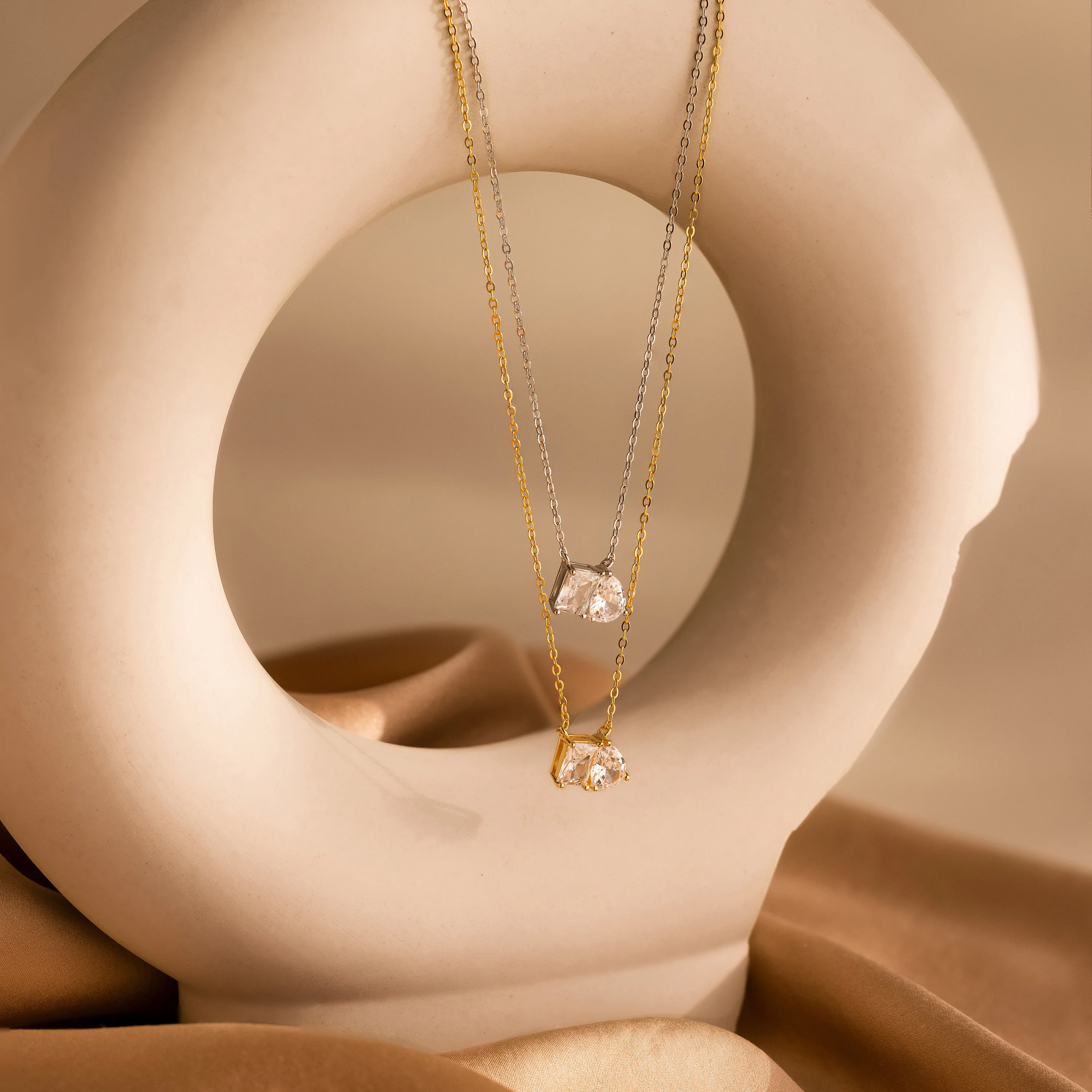 Toi et Moi Diamond Necklace - Image 3