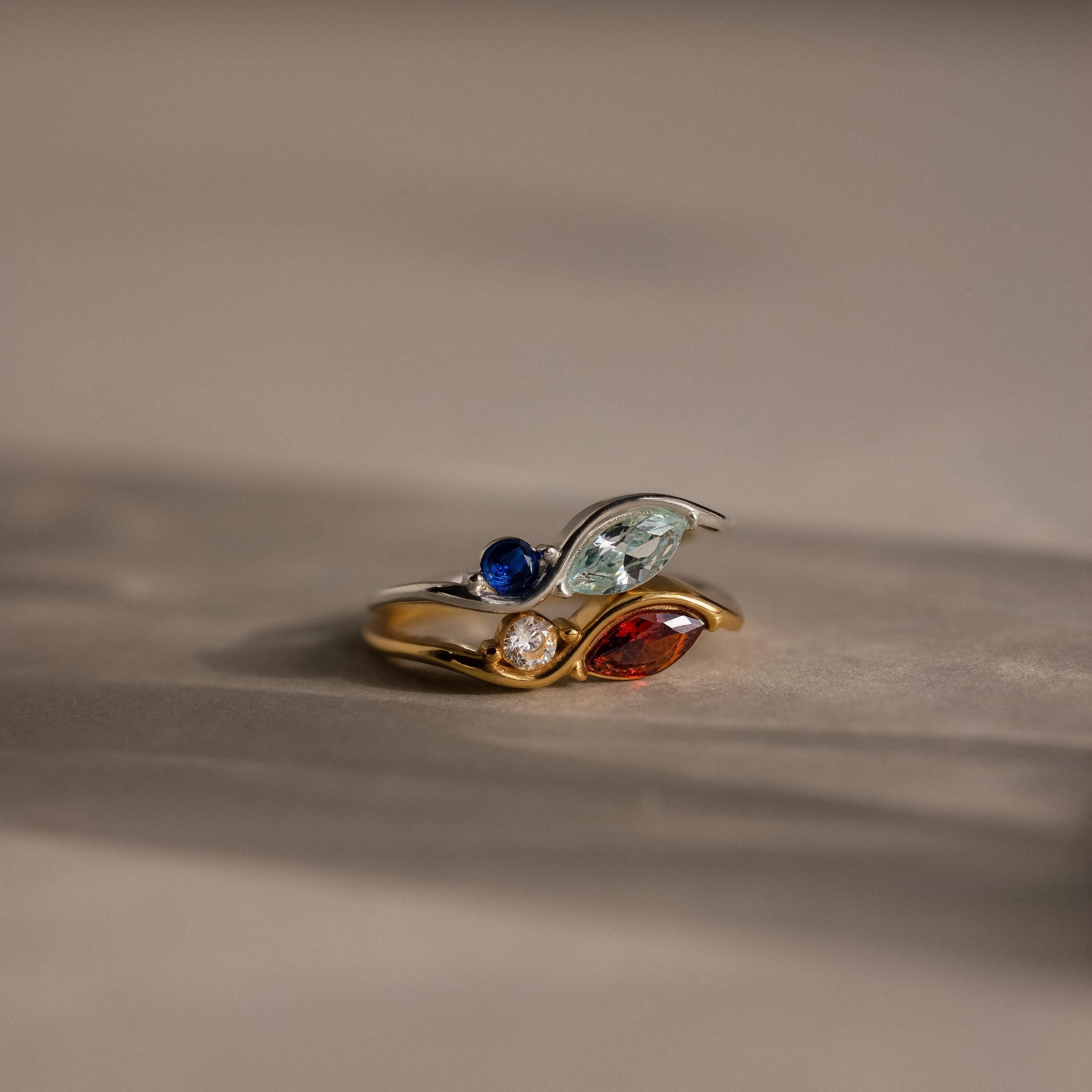 Toi et Moi Infinity Birthstone Ring - Image 3