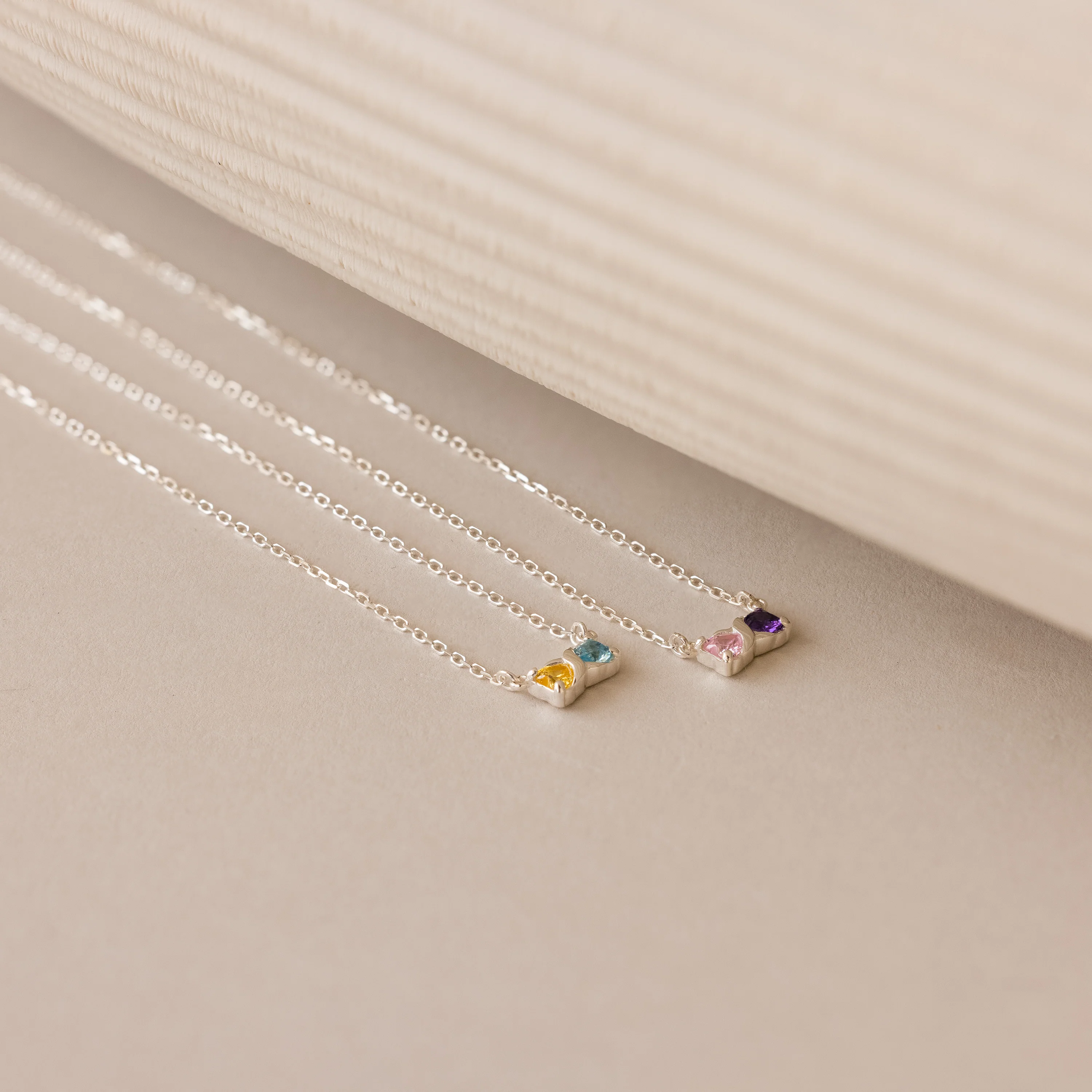 Toi et Moi Infinity Heart Birthstone Necklace - Image 5