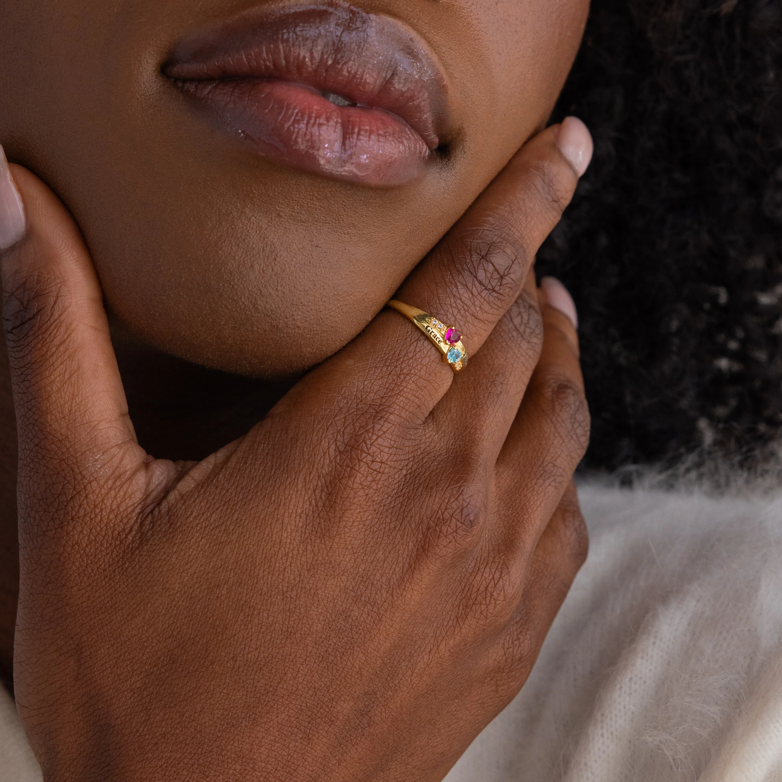 Toi et Moi Interlocking Name Ring - Image 3