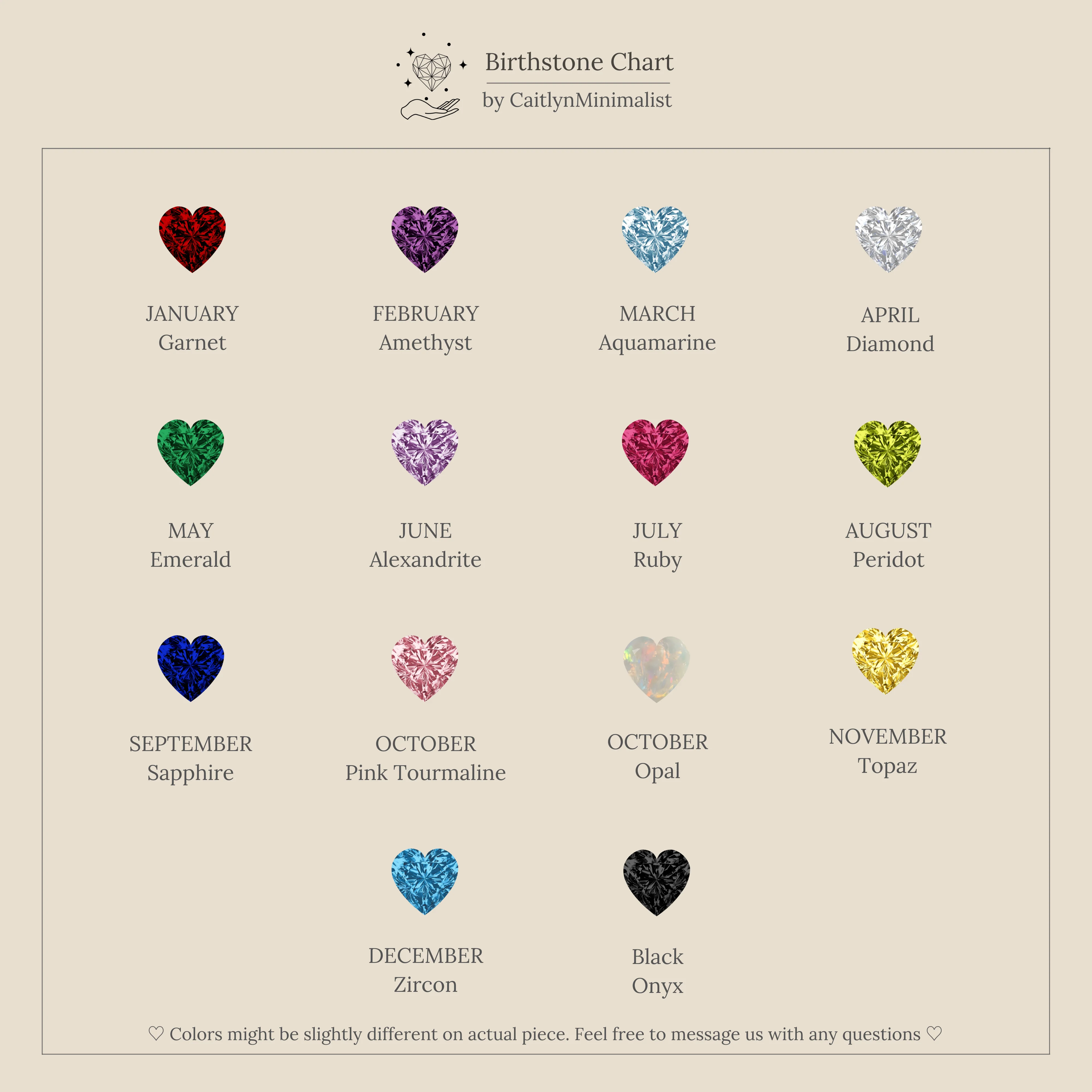Tiny Heart Birthstone Ring - Image 8