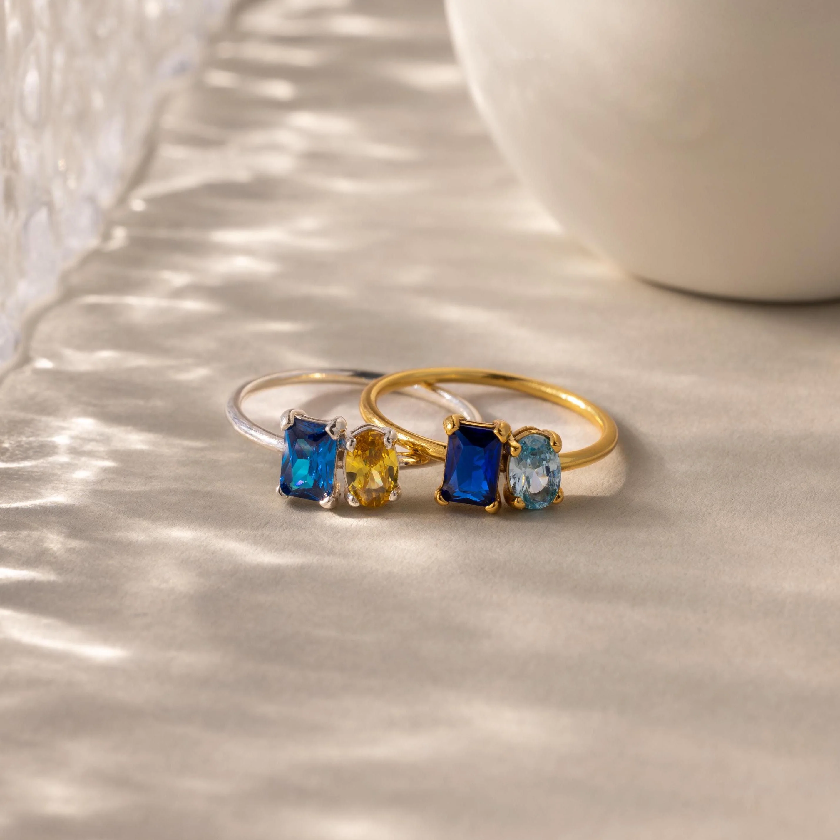 Toi et Moi Oval Birthstone Ring - Image 3