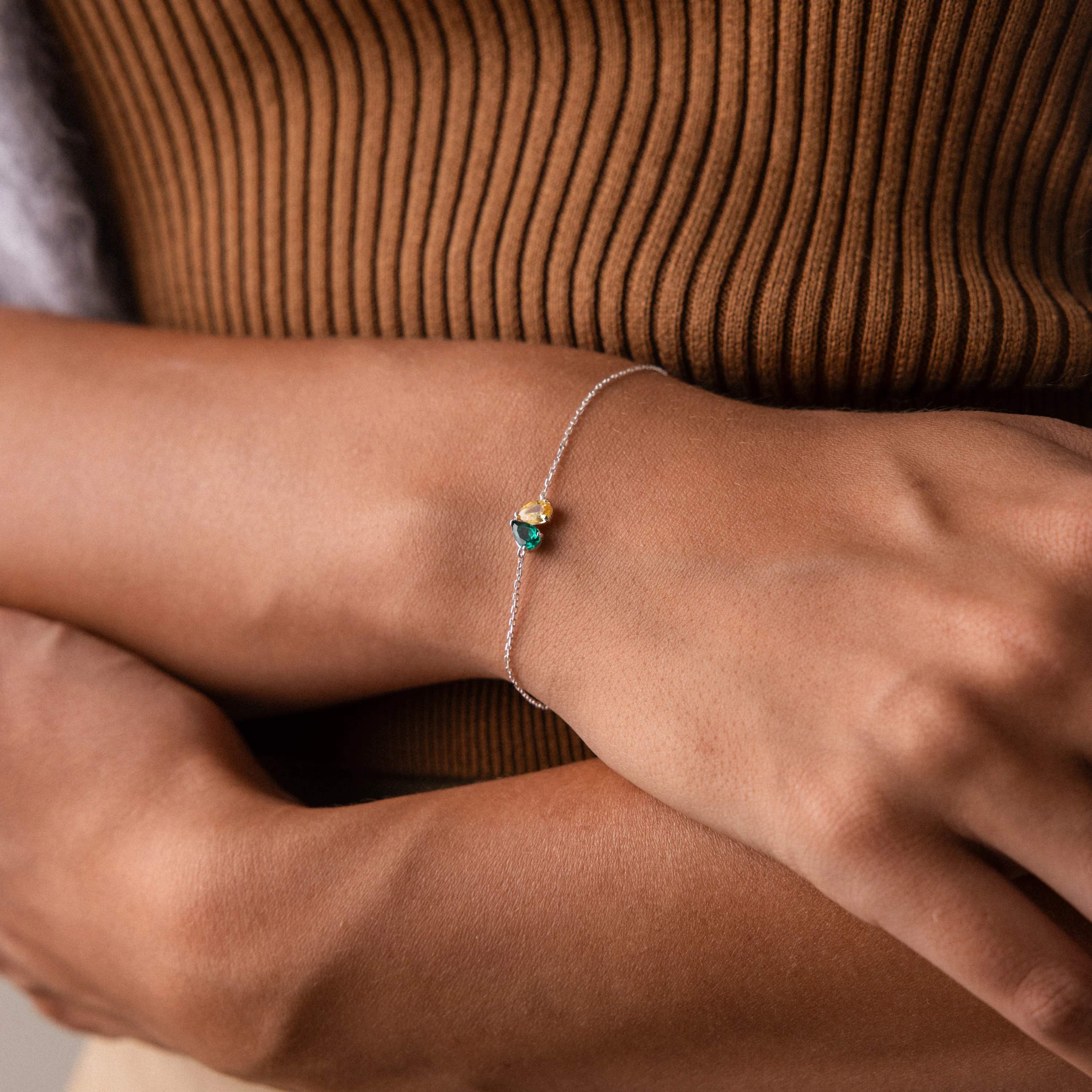 Toi et Moi Teardrop Heart Bracelet - Image 5