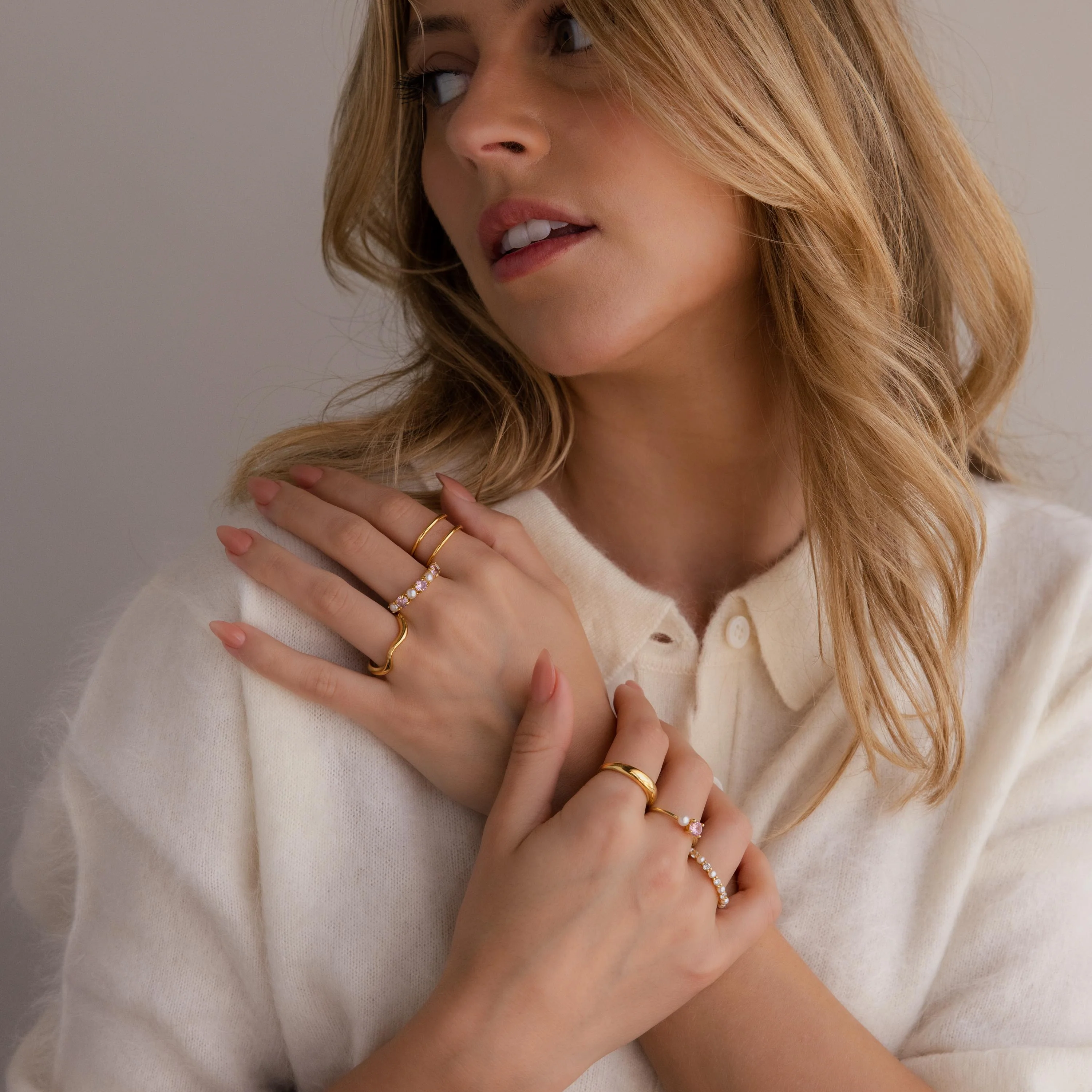 Amethyst & Pearl Lace Ring - Image 5