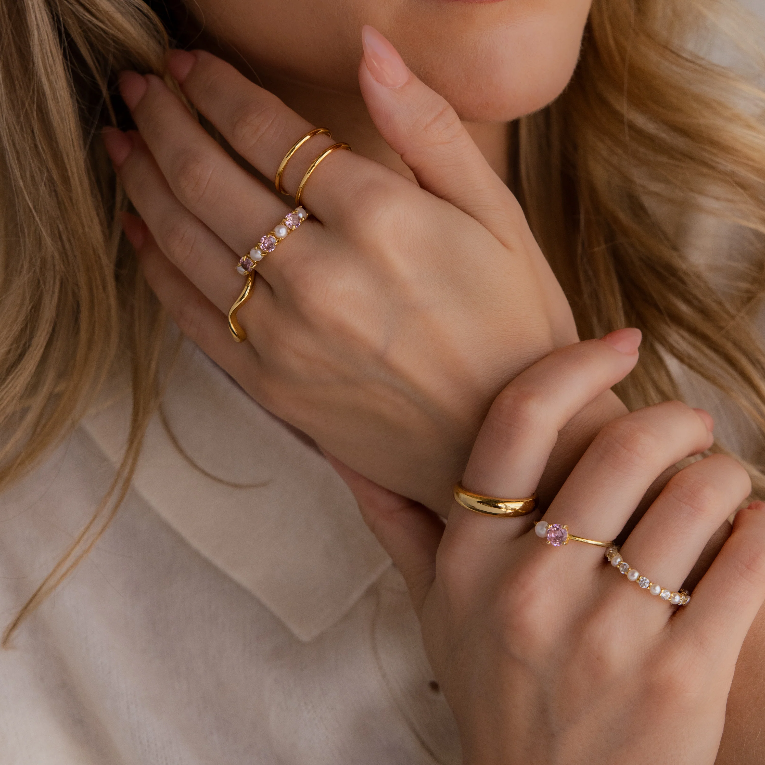 Topaz & Pearl Lace Ring - Image 6