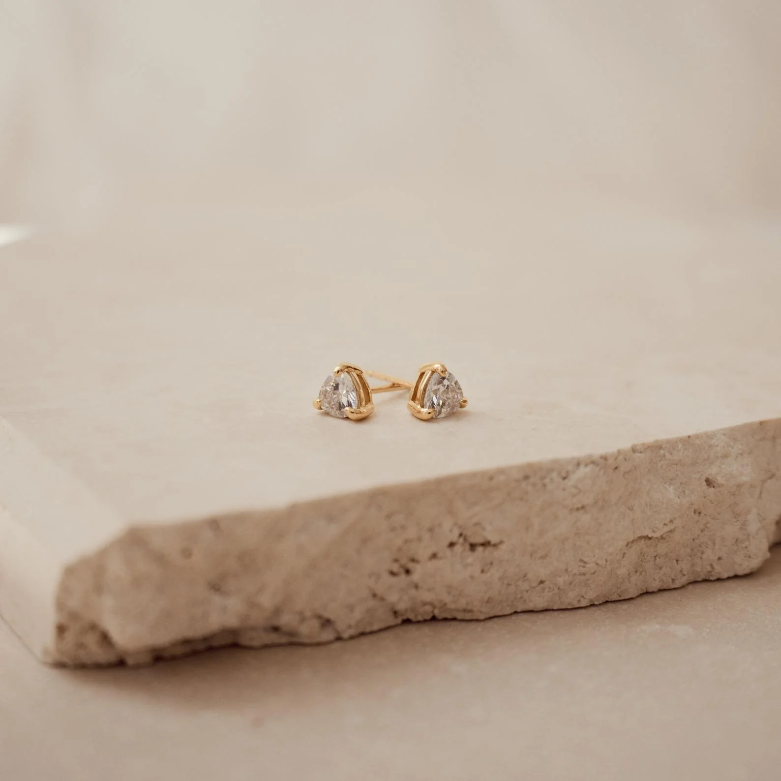Triangle Diamond Studs - Image 5