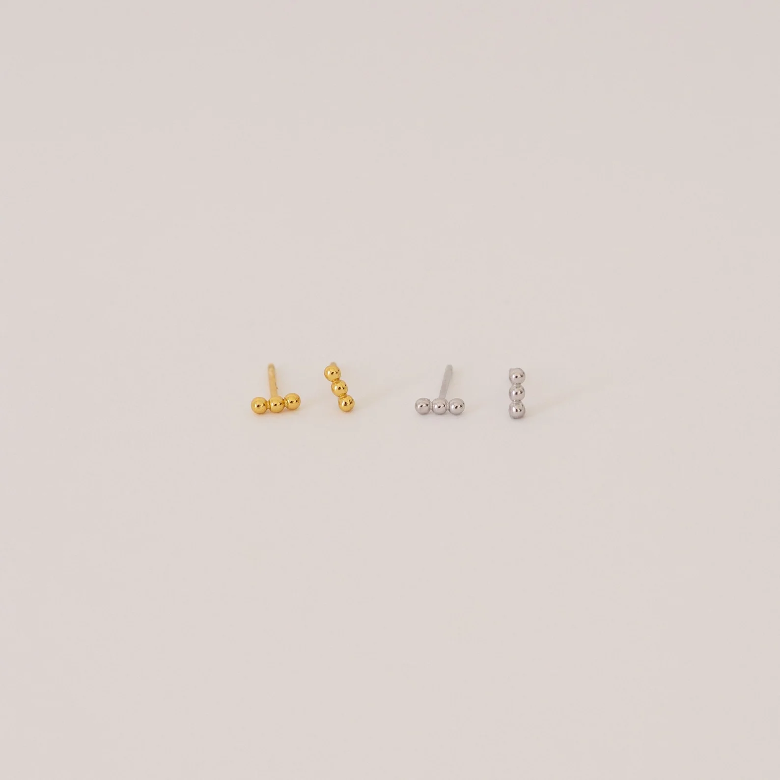 Trio Beaded Bar Studs - Image 8