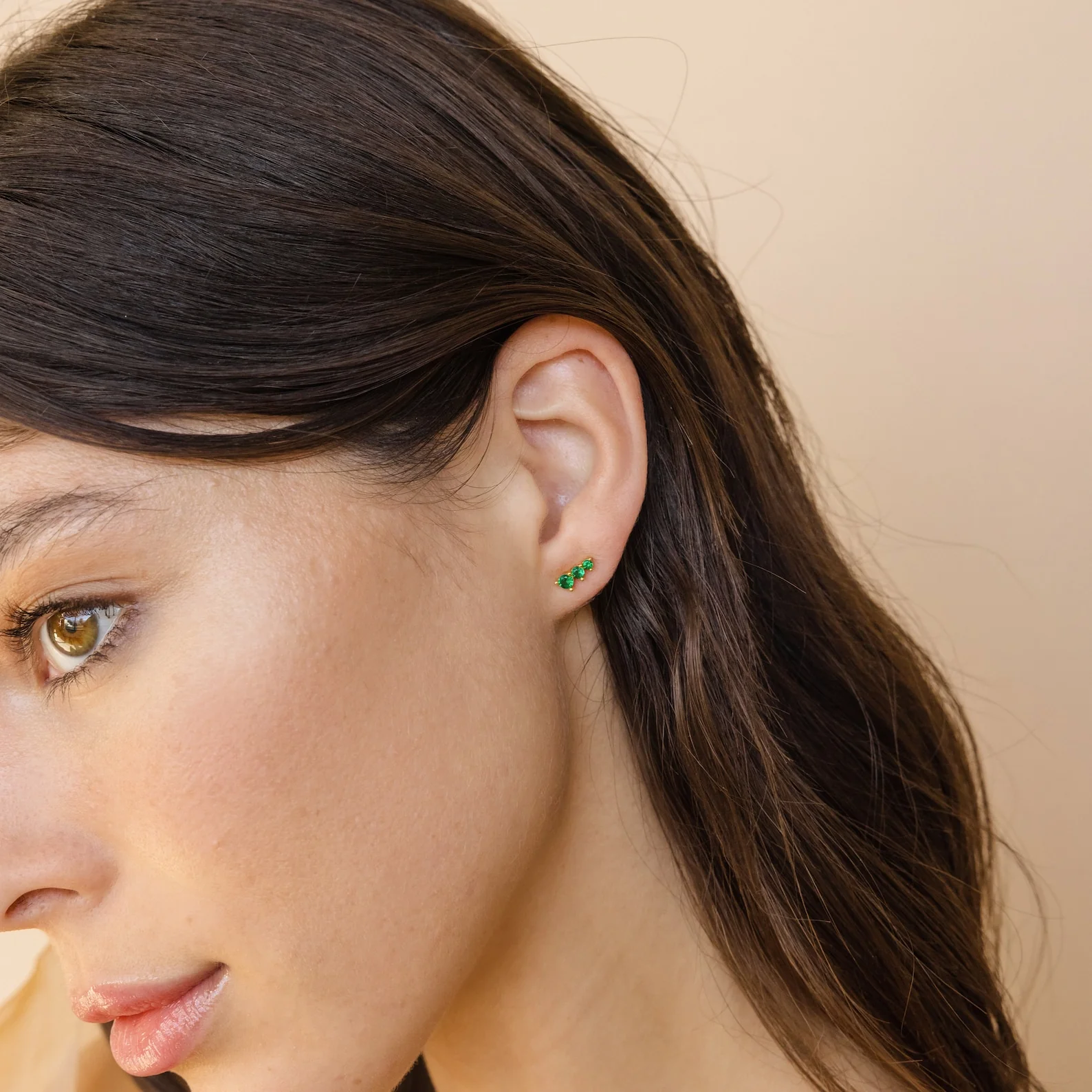 Triple Birthstone Studs - Image 3