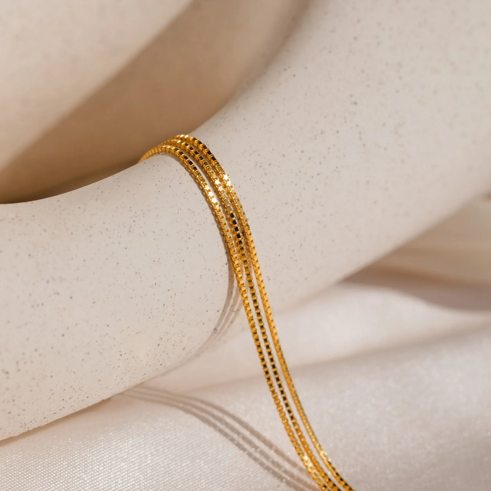 Triple Box Chain Necklace - Image 7