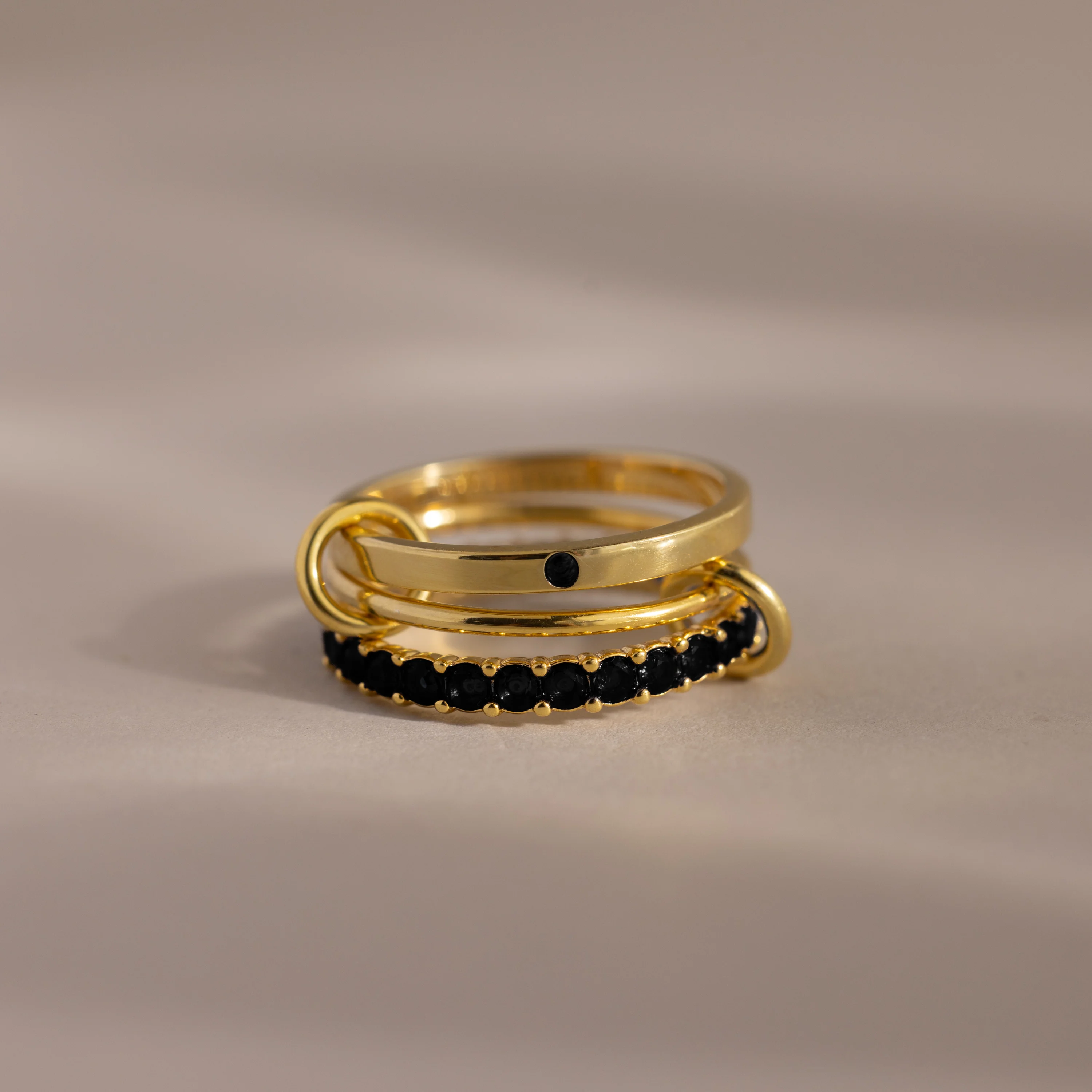 Triple Linked Birthstone Ring Set - Image 7