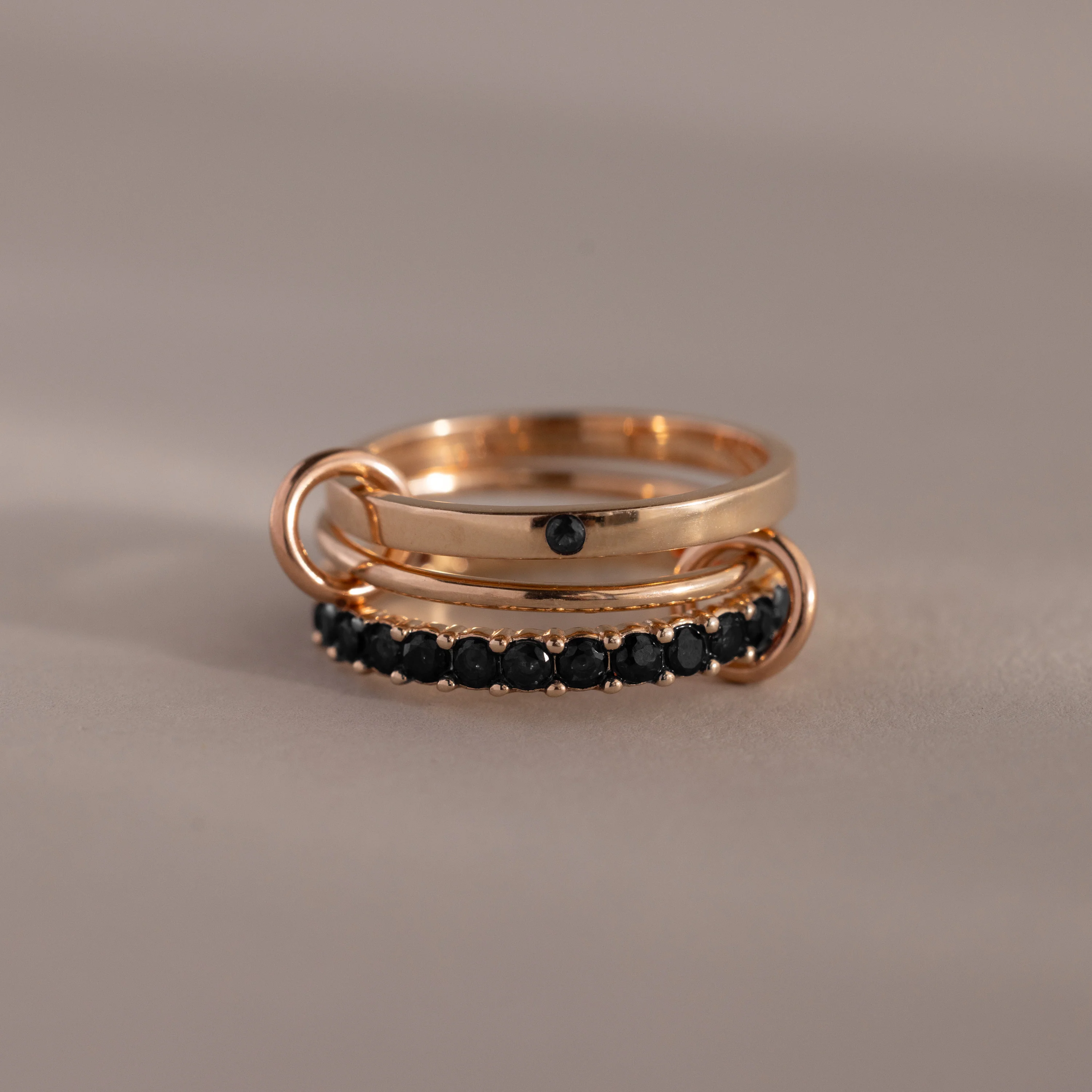 Triple Linked Onyx Ring Set - Image 5