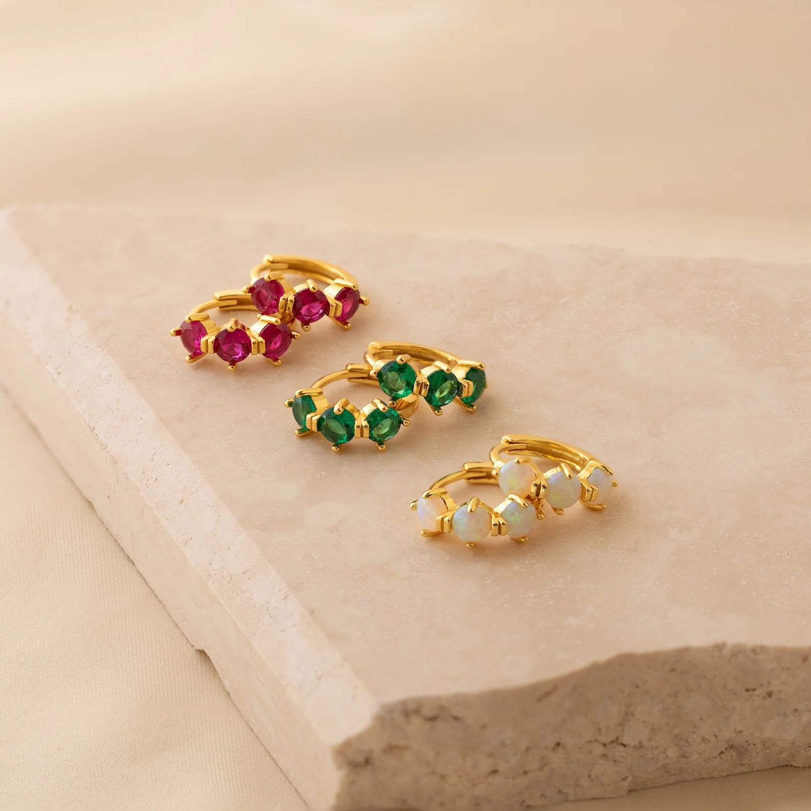 Triple Ruby Huggies - Image 3