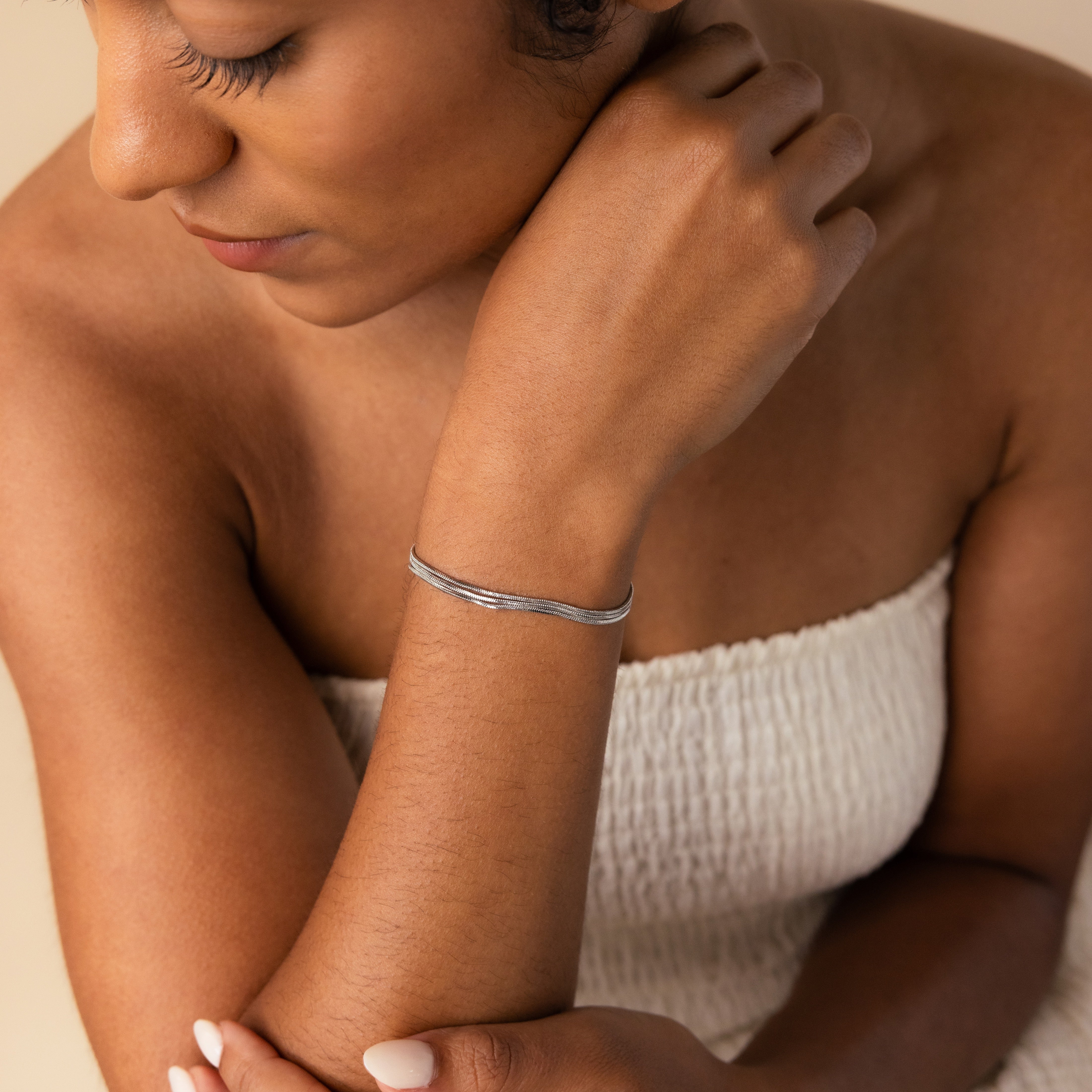 Triple Snake Chain Bracelet - Image 5