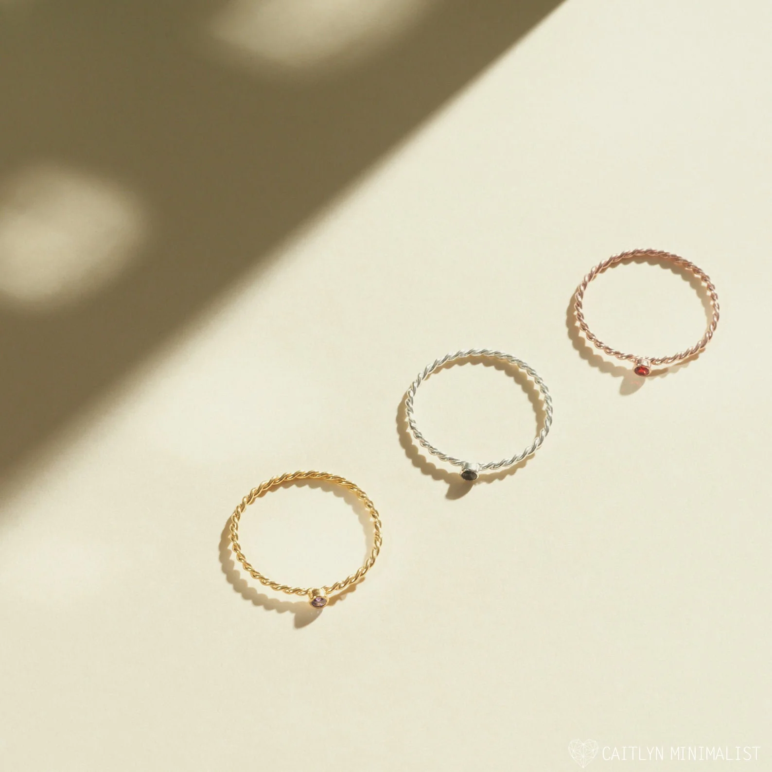 Twisted Birthstone Ring - Image 3
