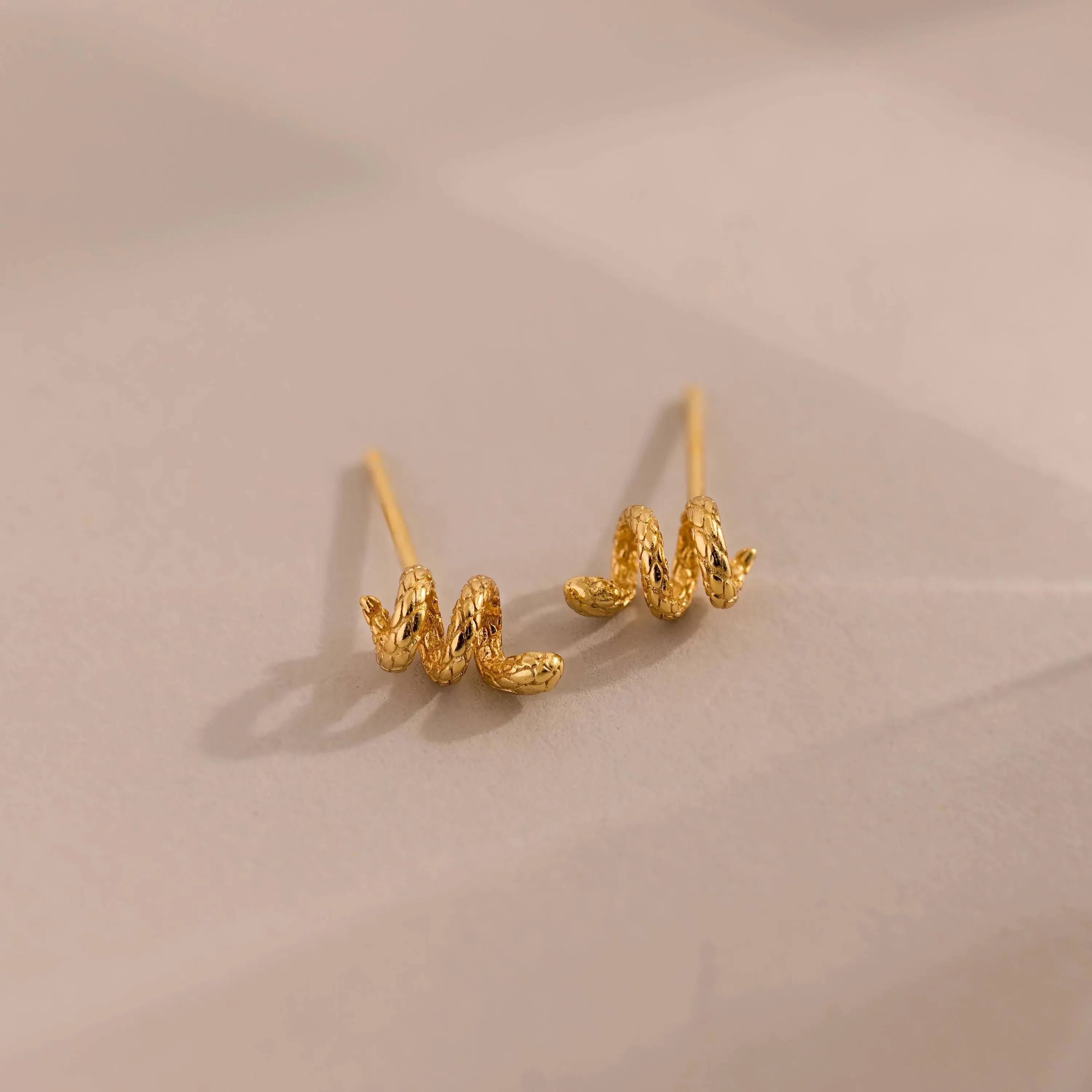 Twisted Snake Studs in 18K Gold - Image 5