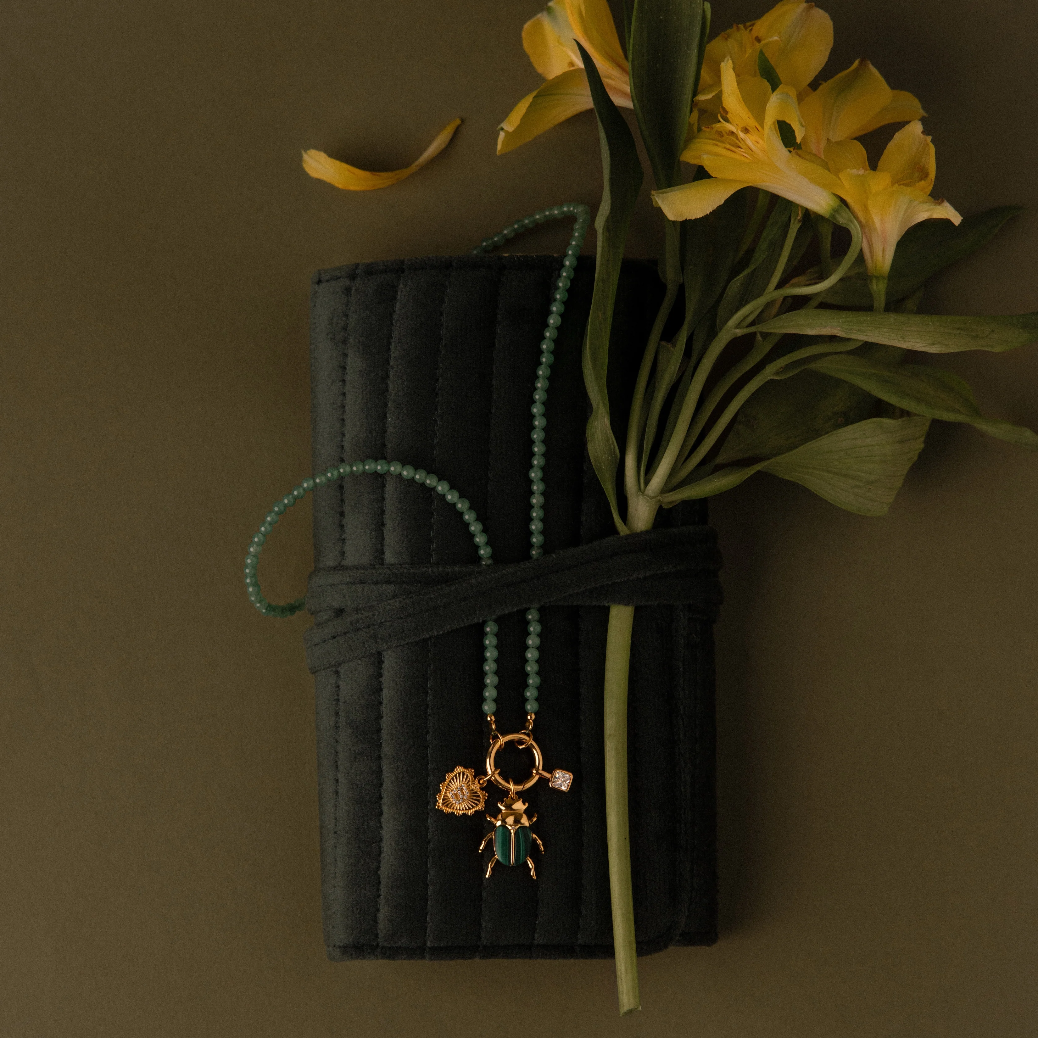 Velvet Roll-Up Jewelry Case - Image 9