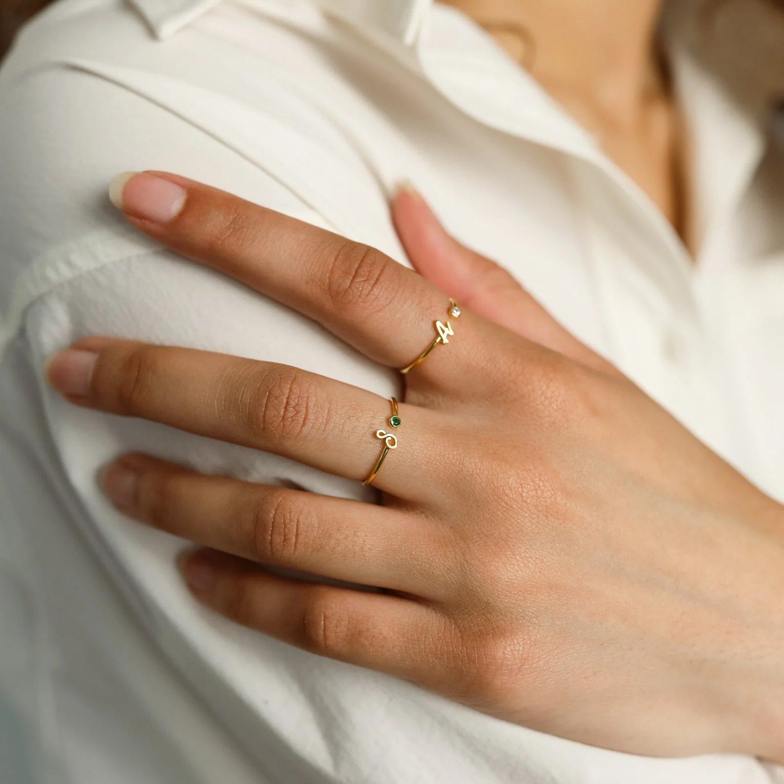Venice Initial Birthstone Ring - Image 4