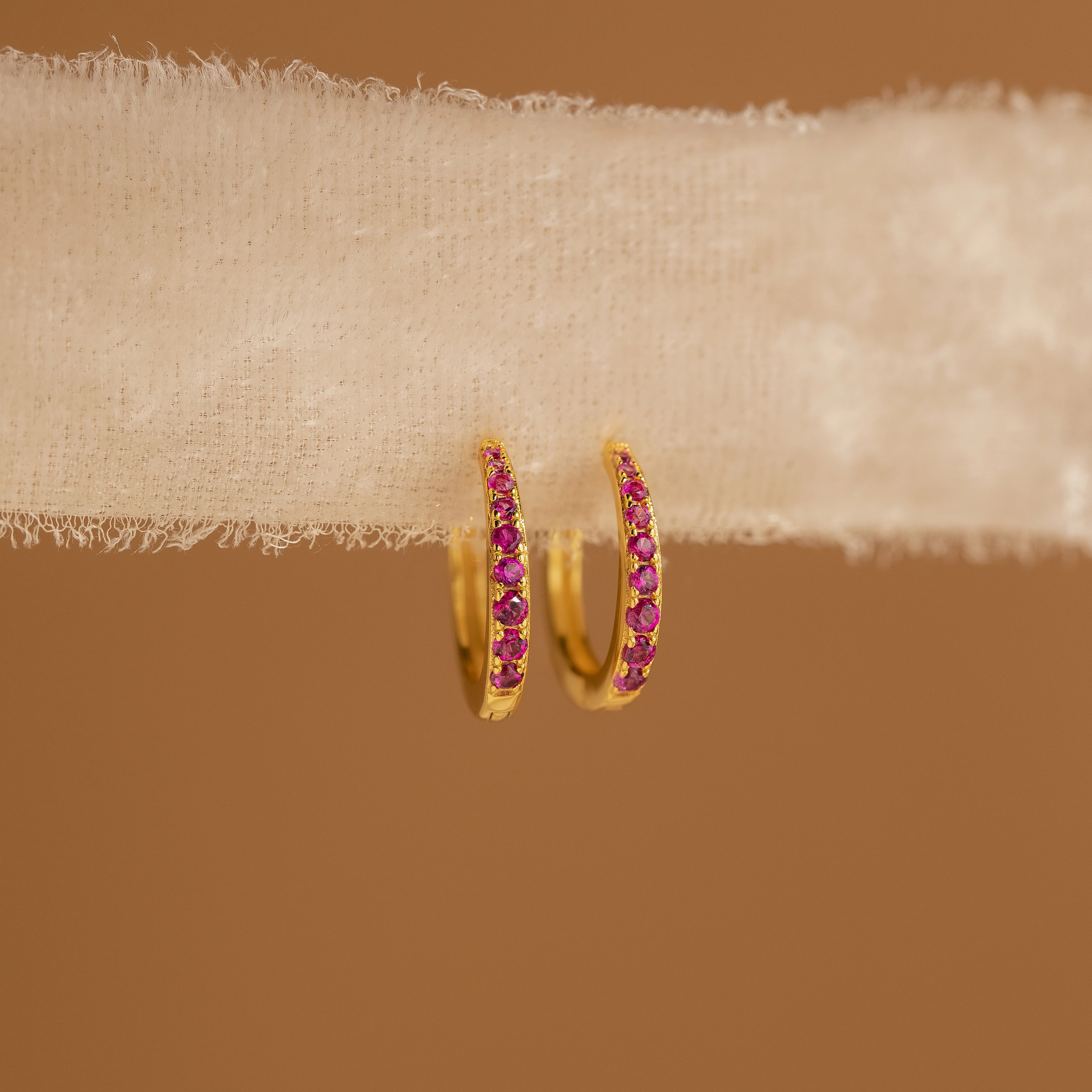 Vera Pave Birthstone Huggies - Image 2