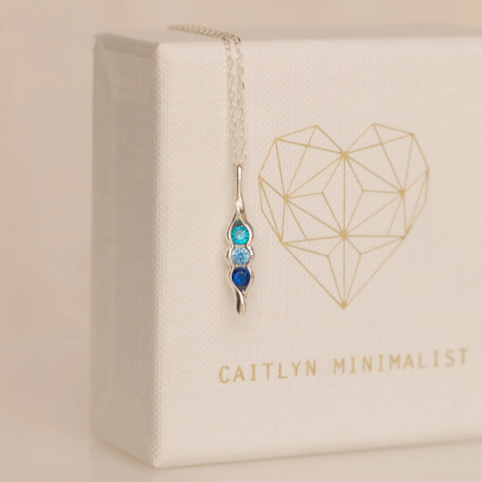 Vertical Pod Birthstone Necklace - Image 7