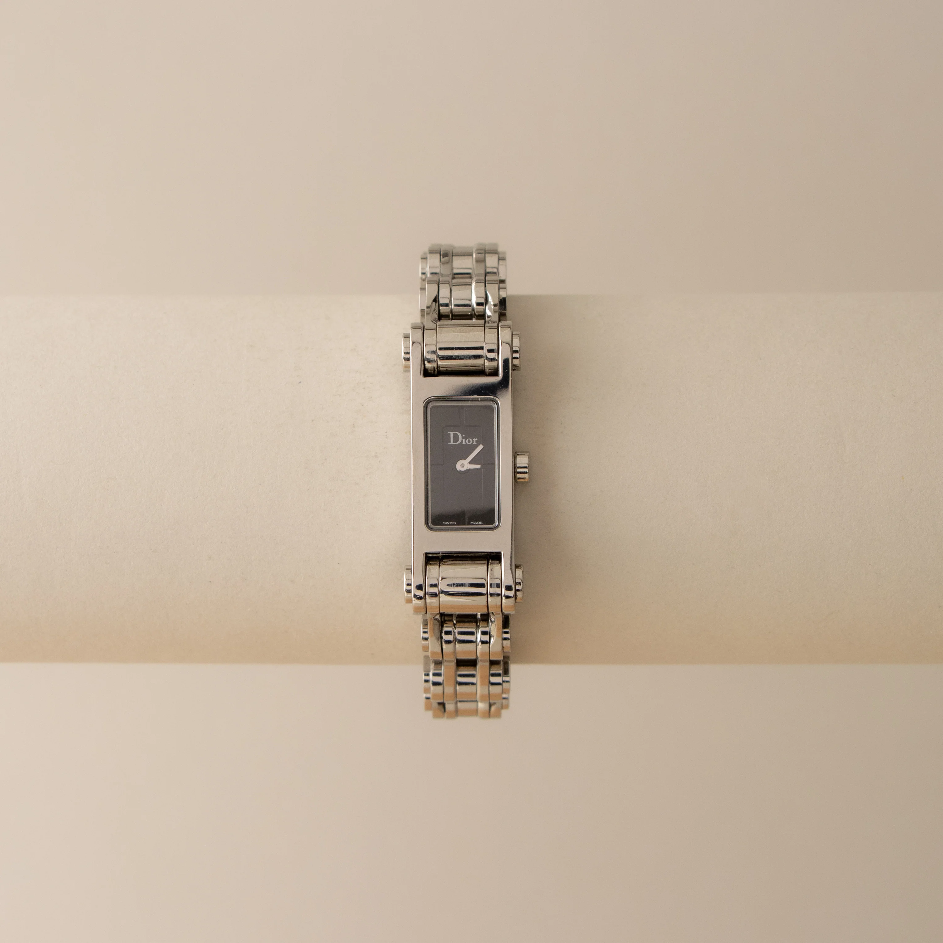 Vintage Christian Dior Swiss 66 Silver Watch - Image 2