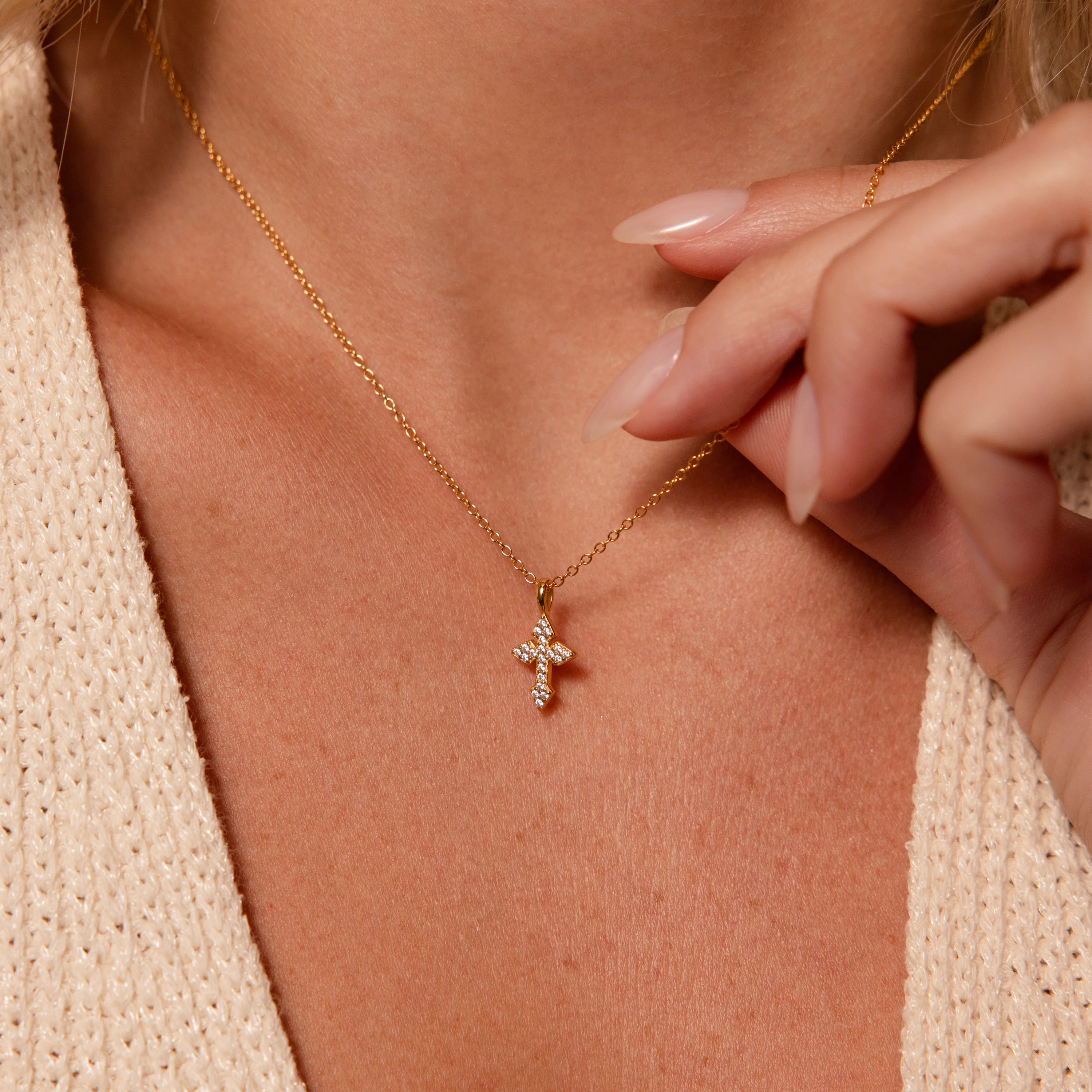 Vintage Cross Necklace - Image 3