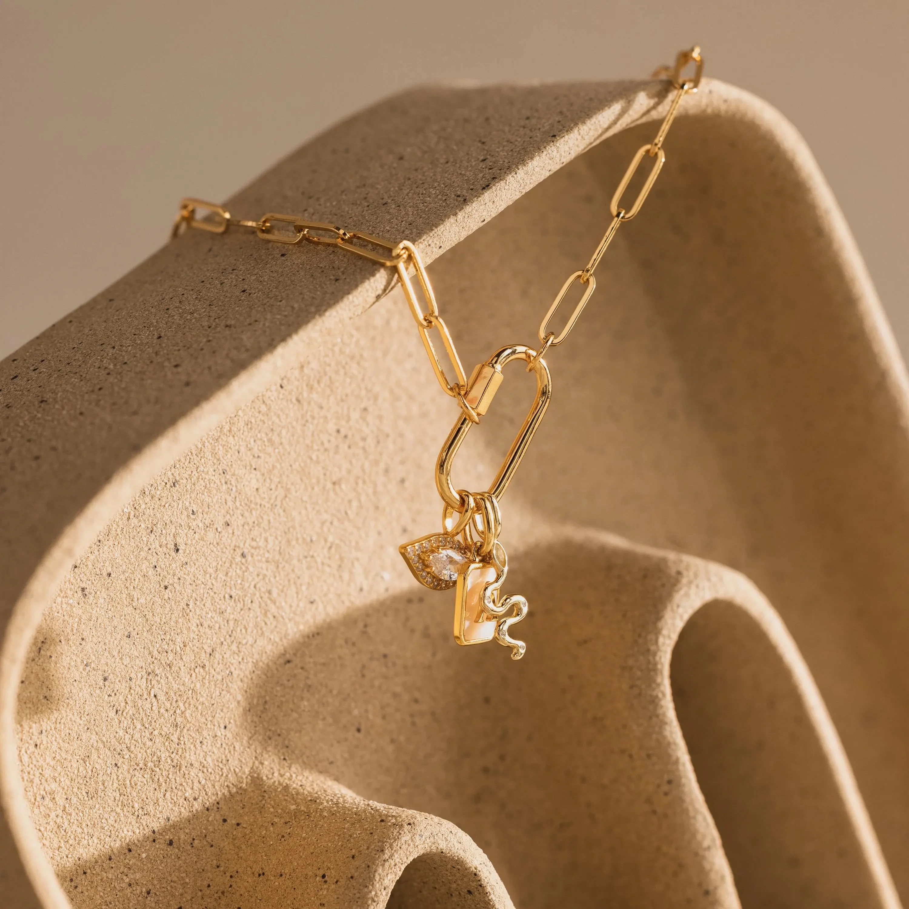 Viper Snake Charm in 18K Gold - Image 5
