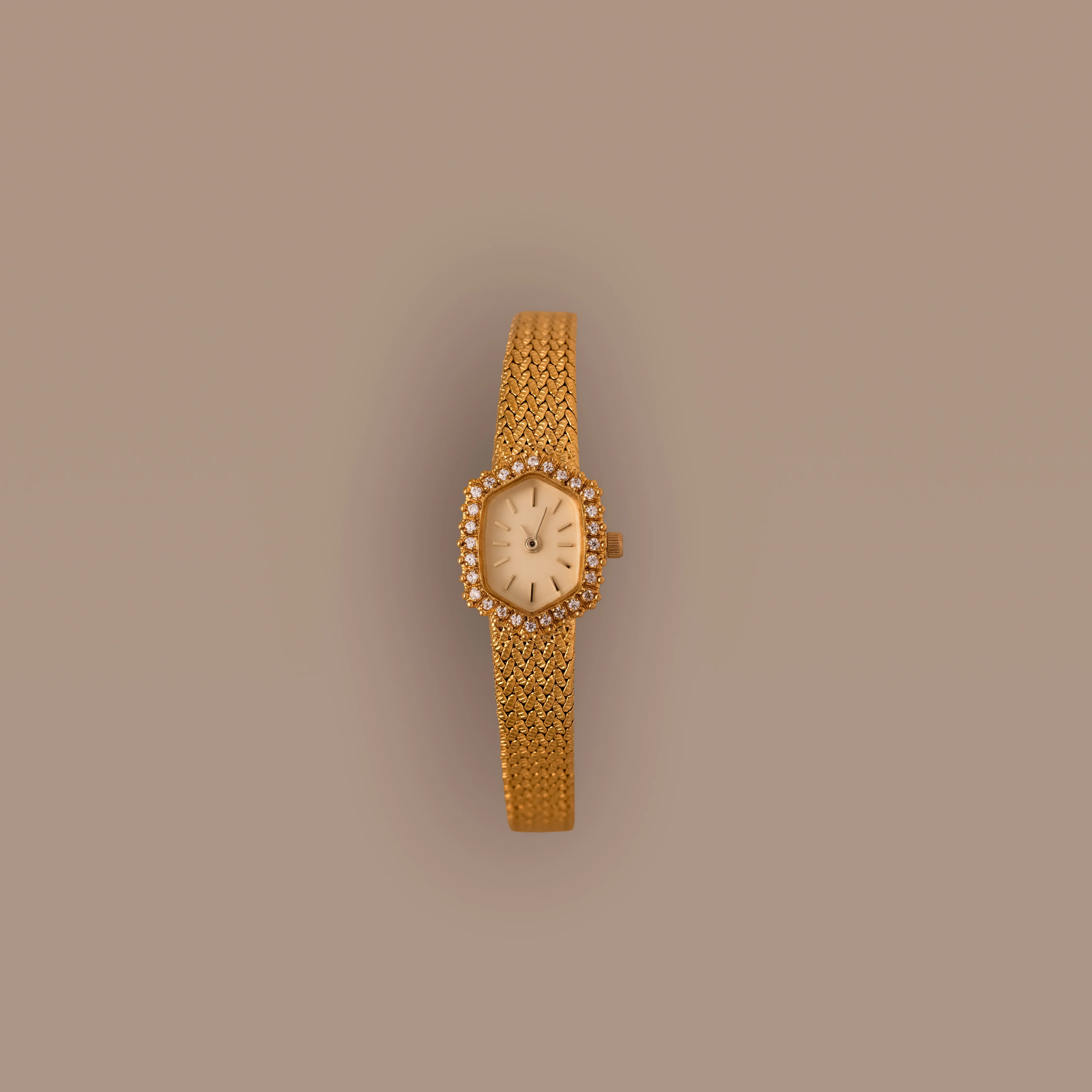 Woven Mesh Pave Timepiece