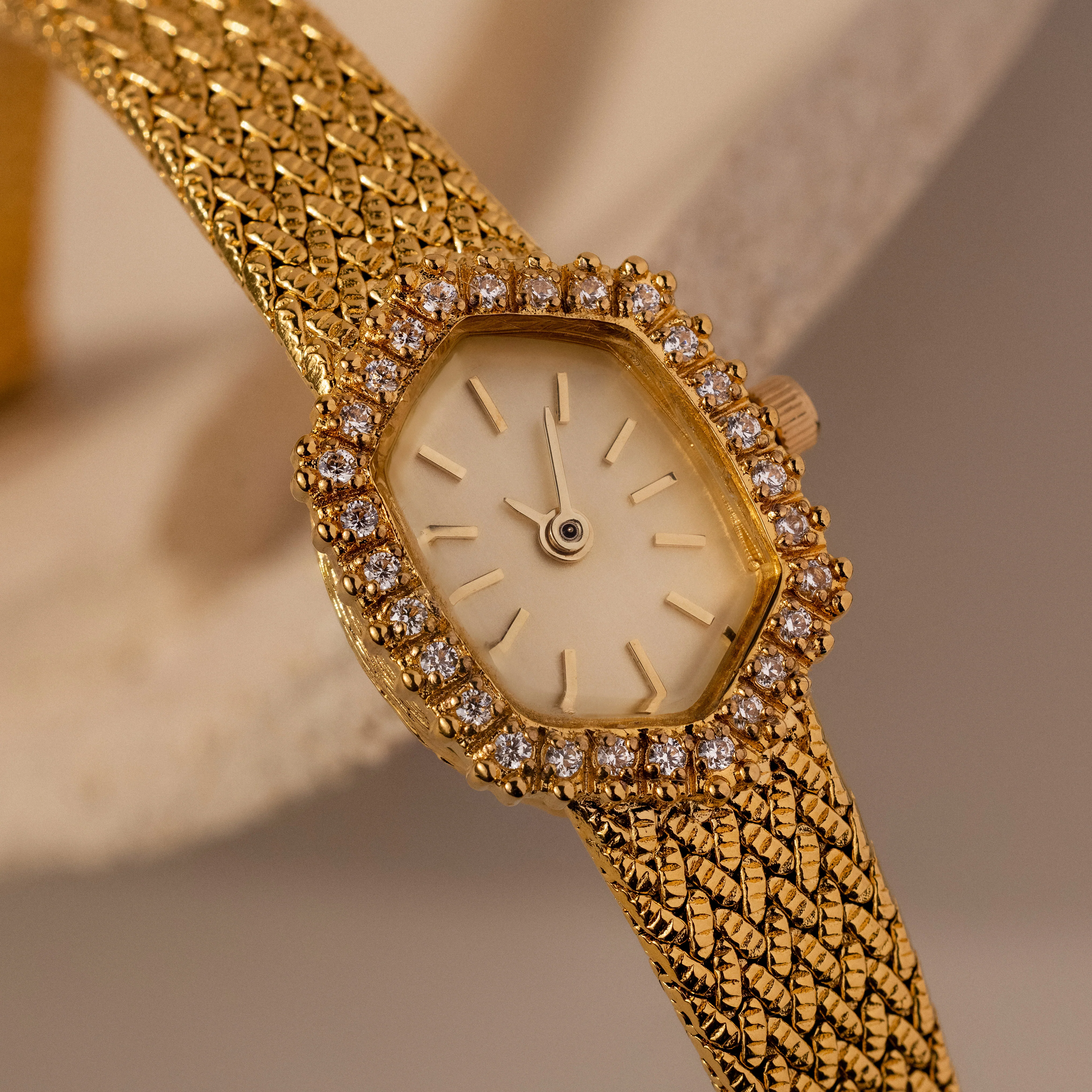 Woven Mesh Pave Timepiece - Image 3