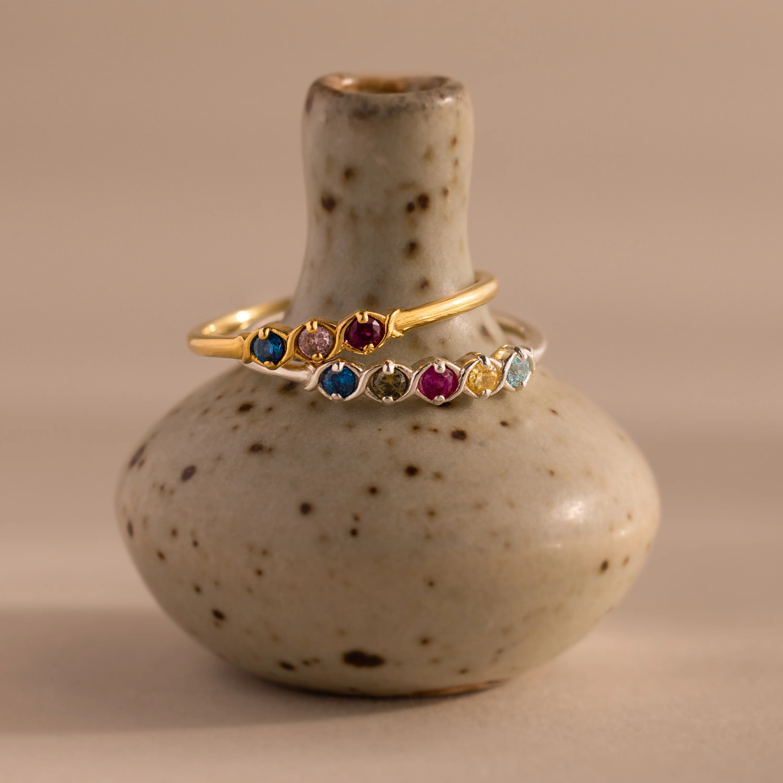 Woven Multiple Birthstone Ring - Image 5